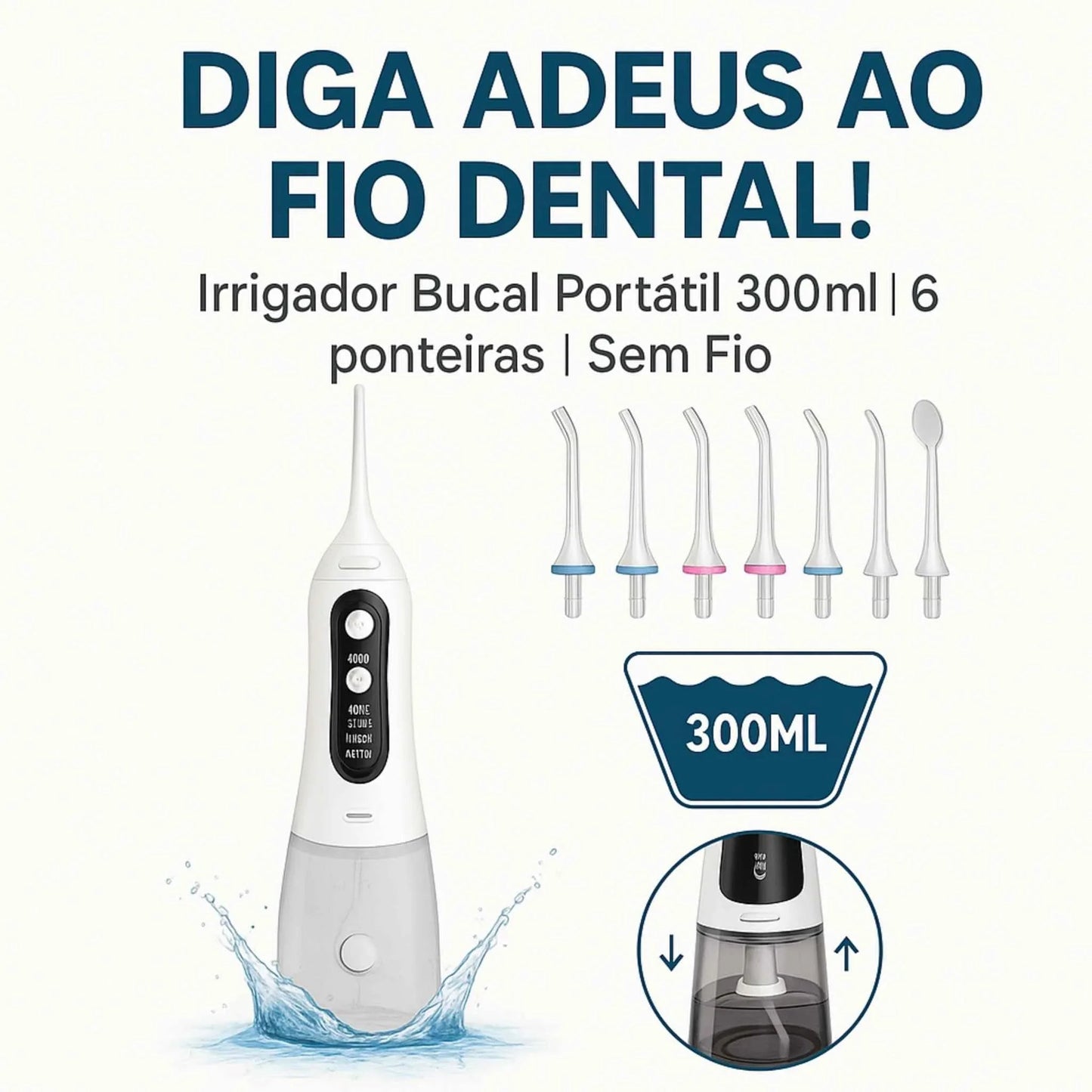 Irrigador Oral Portátil - WaterJet
