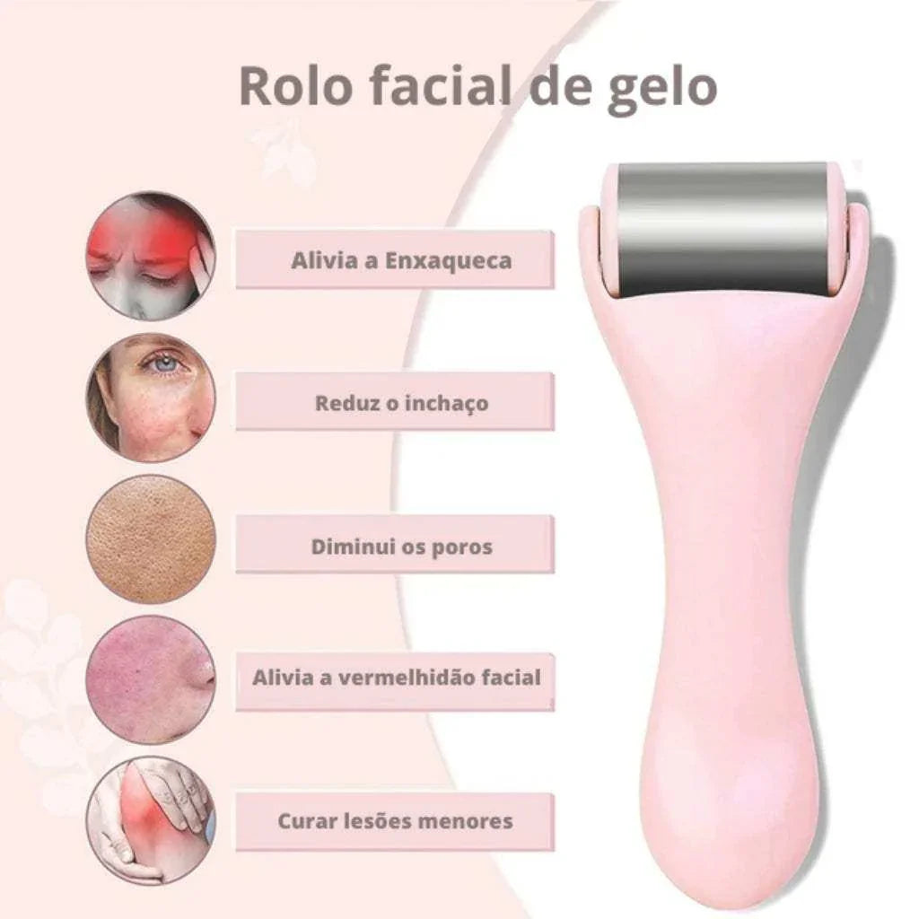 Rolo De Gelo De Aço Inoxidável Para SkinCare