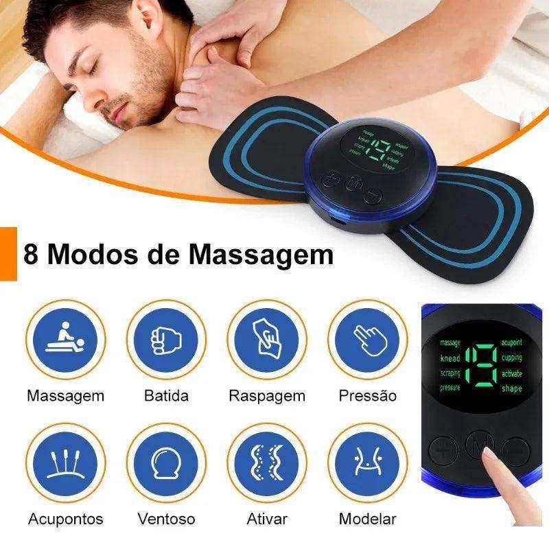 MINI Massageador Elétrico e Portátil para Alívio Muscular