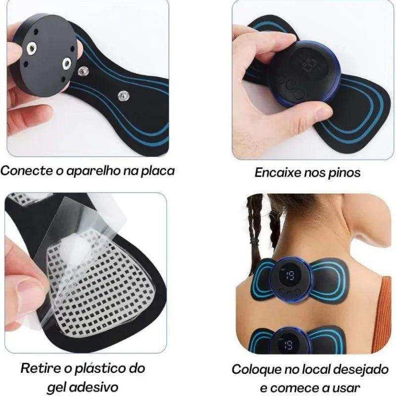 MINI Massageador Elétrico e Portátil para Alívio Muscular