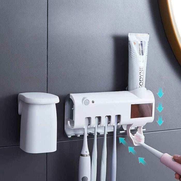 Suporte Escova de Dentes Antibacteriano Esterilizador com Luz UV