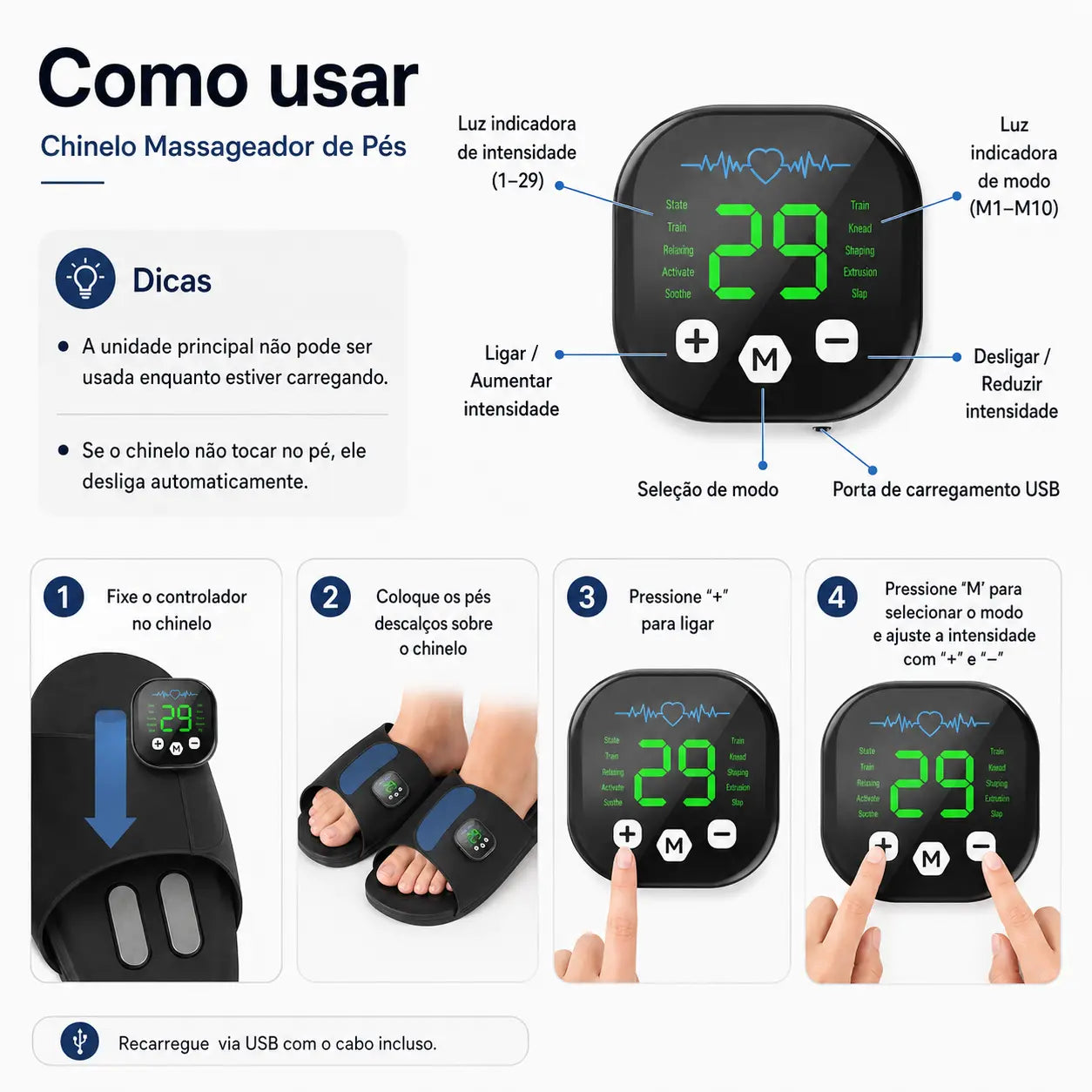 Chinelo Massageador De Pés