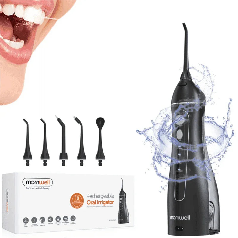 Irrigador Oral Portátil 200ml com 5 Bicos USB