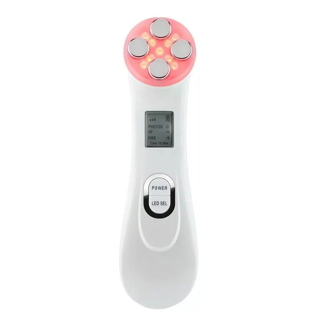 Massageador Facial Com Radiofrequência E Luz LED 5 Em 1