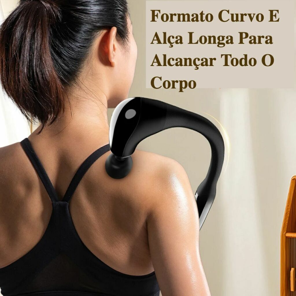 Pistola Massageadora Curva E Alça Longa